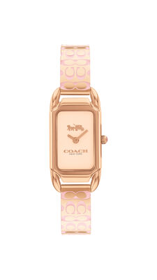 Coach Ladies Rose Gold Plated Stainless Steel Cadie Watch 14504194